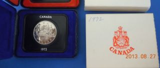 1 - 1972 Canadian Nickel Dollar - Specimen W/case/sleeve - photo