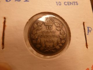 1921 Canadian Silver Dime photo