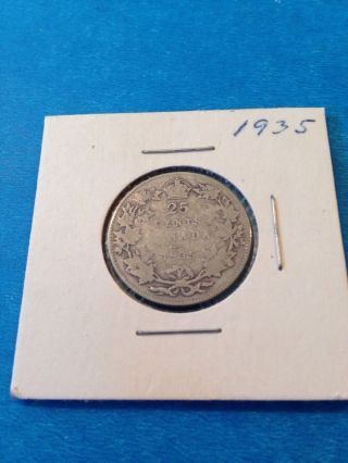 1935 Canada Quarter 80% Silver photo