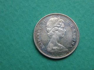 1968 Circulated Ungraded Canadian Silver Dime.  Item 1406 photo