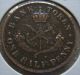 Rare 1857 Upper Canada Half Penny Token Colonial 