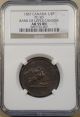 Province Of Canada Upper Canada 1857 Half Penny Token Pc - 5d Ngc Au - 55 Coins: Canada photo 2