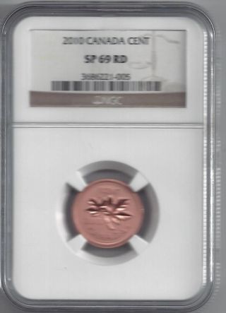 Scarce 2010 Canada Specimen Cent - Ngc Sp69 - Magnetic - Lowest Mintage photo