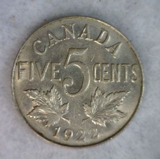 Canada 5 Cents 1922 Au Coin (cyber 1264) photo