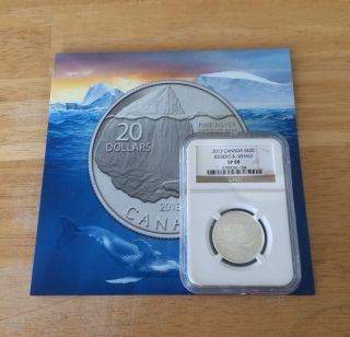 2013 Canada $20.  9999 1/4 Oz Ngc Certified Sp69 Silver Coin With Rcm Iceburg photo