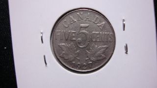 1927 5c Canada 5 Cents,  King George V Nickel,  Canadian,  3261 photo