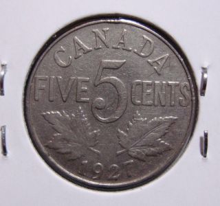 1927 5c Canada 5 Cents,  King George V Nickel,  Canadian,  3260 photo
