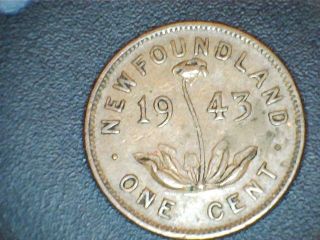 1942 - 1947 Newfoundland Pennies. . . . .  Vf Or Better / Last 4 Years Minted photo