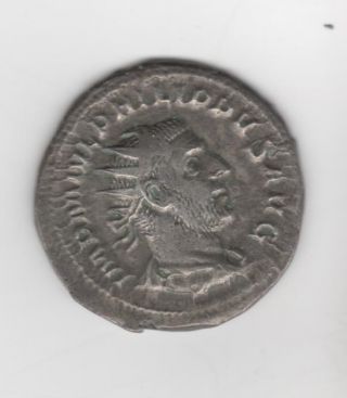 Roman Empire,  Silver Antoninianus,  Ad 244 - 49,  Xf photo