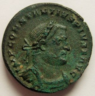 Constantius I Follis Ric 48 Of London Dated 305 - 306 photo