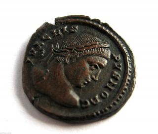 317 A.  D British Found Emperor Crispus Roman Period Ae 3 Bronze Coin.  Unc photo