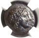 Ancient Greek: Sicily,  Syracuse,  Hiketas Ae21,  288 - 278 Bc.  Zeus - Eagle Ngc Ch Vf Coins: Ancient photo 1