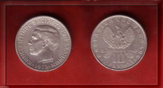 Greece 1973a 10 Drachma Coin King Konstantine Constantine.  Km 101. photo