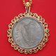 1964 Irish 1 Shilling Bull Bu Coin Gold Plated Necklace - World Animal Europe photo 2