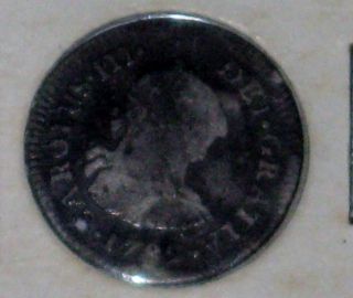 Vintage 1782 Mexico 1 Real Coin;.  903 Silver.  098 Asw; Carolus Iii photo
