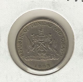 Trinidad & Tobago 25 Cents,  1993 photo