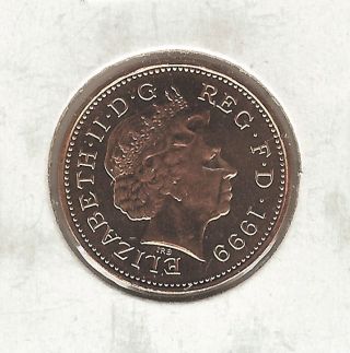 Great Britain Penny,  1999,  Crowned Portcullis photo