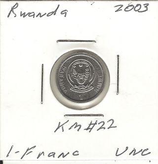 Rwanda Franc,  2003 photo