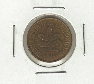 Germany - Federal Republic 5 Pfennig,  1981 - G photo