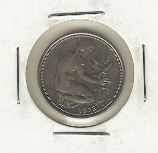 Germany - Federal Republic 50 Pfennig,  1972 - F photo