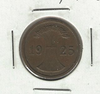 Germany,  Weimar Republic 2 Pfennig,  Patterns 1925 - A photo