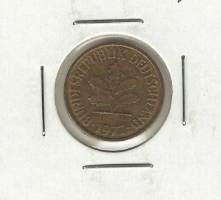 Germany - Federal Republic 5 Pfennig,  1977 - F photo