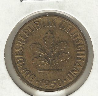 Germany - Federal Republic 10 Pfennig,  1950 - J photo