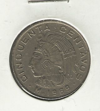 Mexico 50 Centavos,  1969 photo