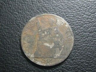 Indo - Chine 10 Cent 1900 - - - Silver Coin Rare. photo