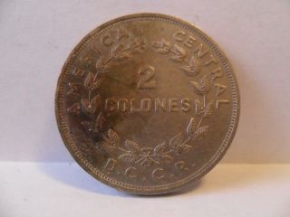 Costa Rica 2 Colones,  1968 Coin photo