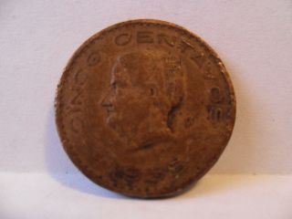 1955 Mexico Cinco/5 Centavos Coin photo