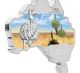 2012 Australian Map Shaped Coin Emu Proof Silver Perth Australia Australia photo 1
