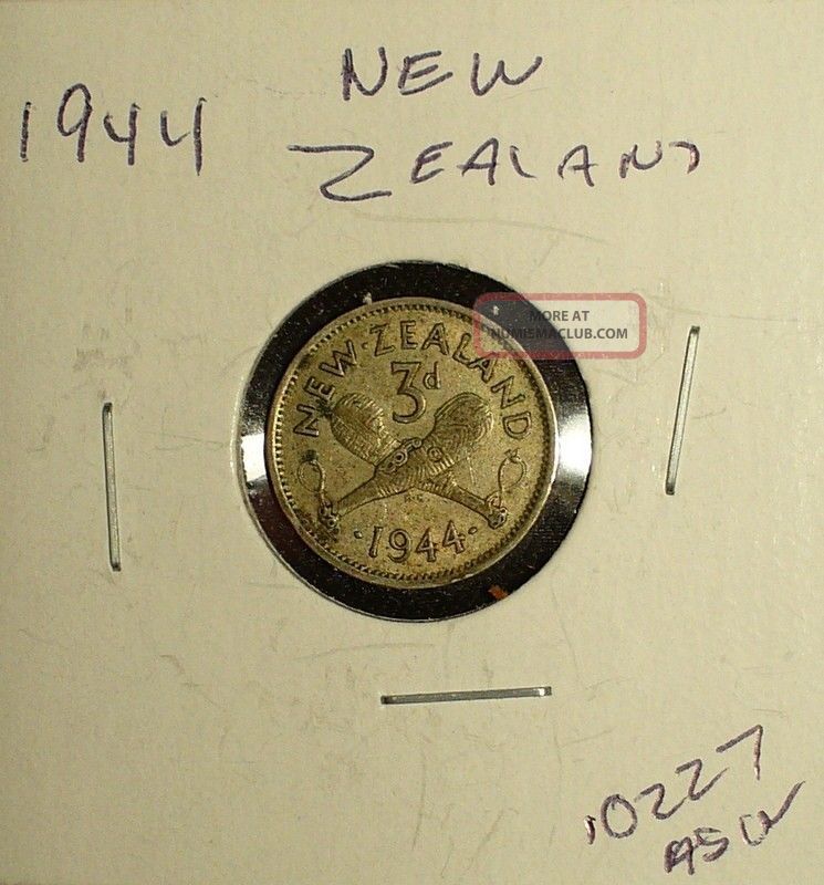 Silver Zealand 3 Pence 1944 Australia & Oceania photo