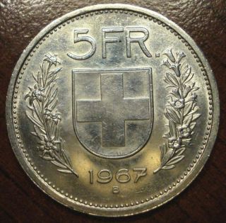 1967 Switzerland 5 Franc photo