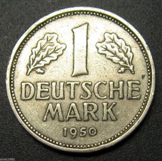 Germany Federal Coin 1 Mark 1950 - J Km 110 (a1) photo