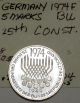 Coin World Germany 5 Marks 1974 F 25th Annv Const.  Unc Germany photo 1