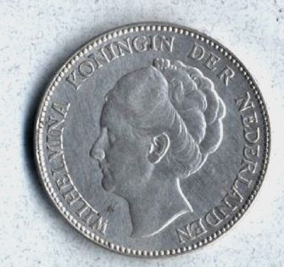 Netherlands 1931,  Silver 1 Gulden Coin Km 161.  1 photo