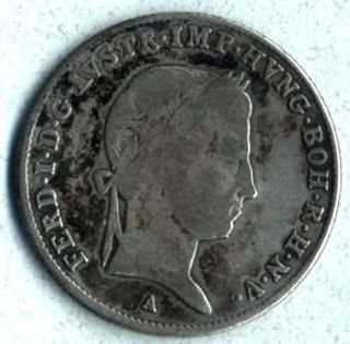 1837a Austria Silver 10 Kreuzer Franz Joseph I Vf/xf Km 2202 photo