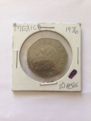 1976 Mexixo 10 Pesos Coin photo