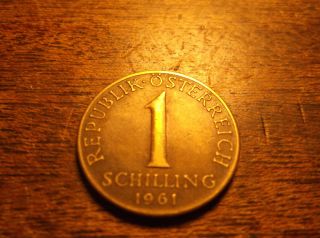 1961 Ein Schilling Austria Au Coin photo