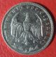 1933 E German Silver 1 Reichsmark Nazi Ww Ii Coin Germany photo 2