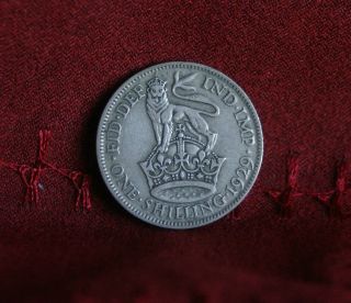 1929 Great Britain 1 Shilling Silver World Coin Uk British Lion Crown England photo