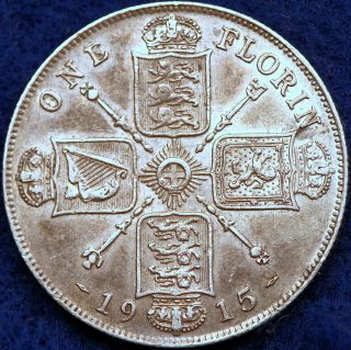 1915 Km - 817 Great Britain George V Florin photo