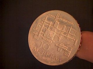Finland 10 Markkaa 1967 Bu.  90 Silver Coin photo