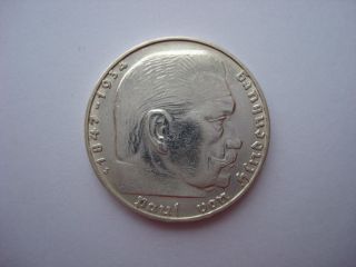 2 Reichsmark 1937 - J German Hitler Silver Coin Third Reich Nazi Swastika Xxx - Rare photo