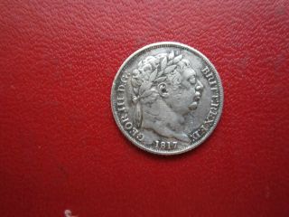Uk Great Britain Six Pence 1817 George Iii photo