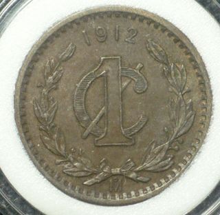 1912 M Mexico 1 Centavo Au/unc photo