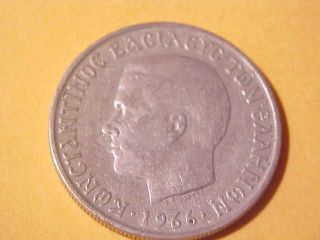 Coin Of The World 1966 Greece Five Drachmai Km - 91 photo