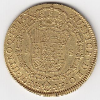 Spain/colombia 1810 Colonial Large 8 Escudos Doubloom Gold Coin photo