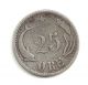 1874 (h) Cs Kingdom Of Danmark,  25 Ore Coin In.  600 Silver Composition At Fine Europe photo 1
